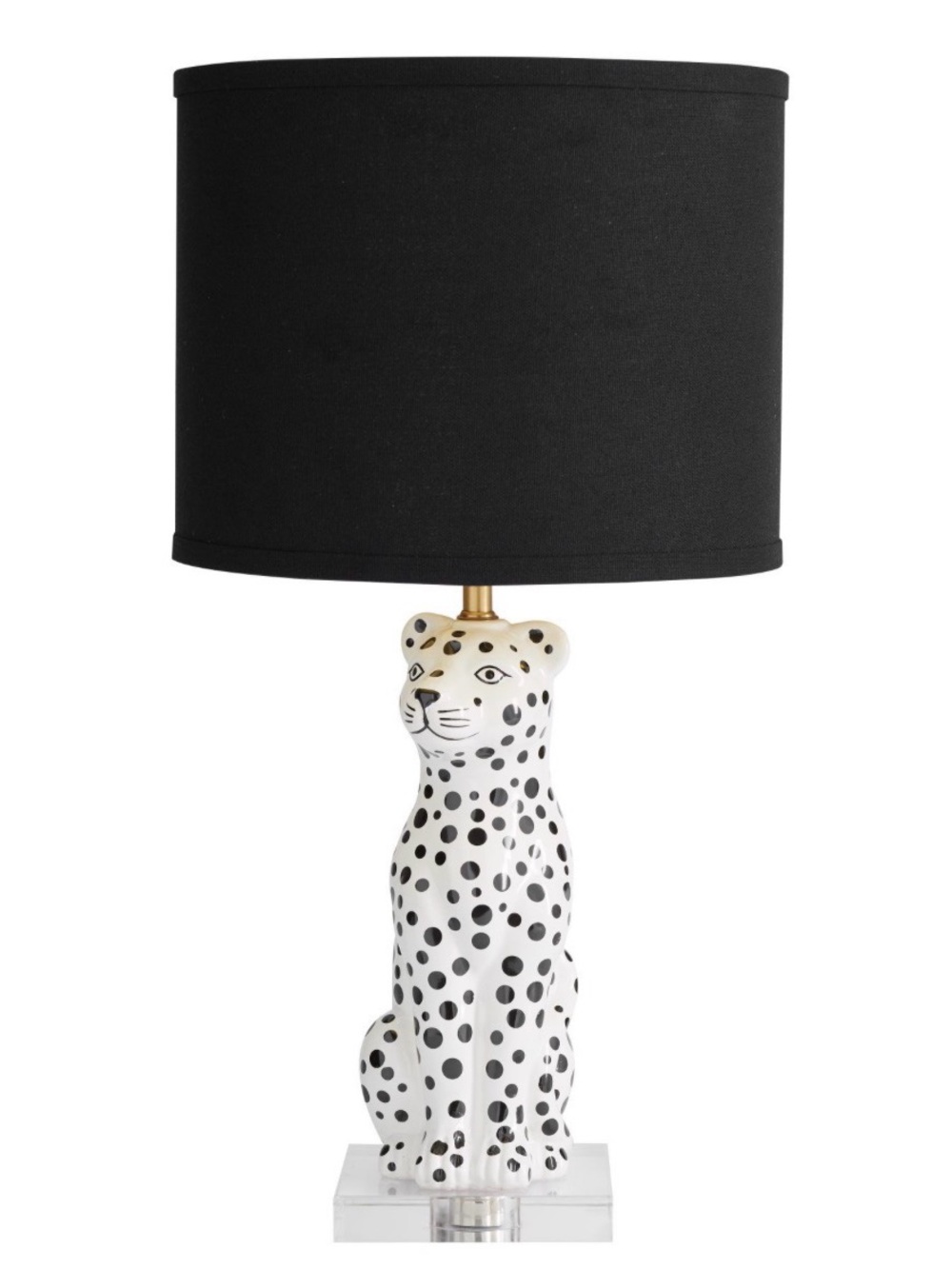 Pottery Barn Teen Black-and-White Leopard Accent Lamp
